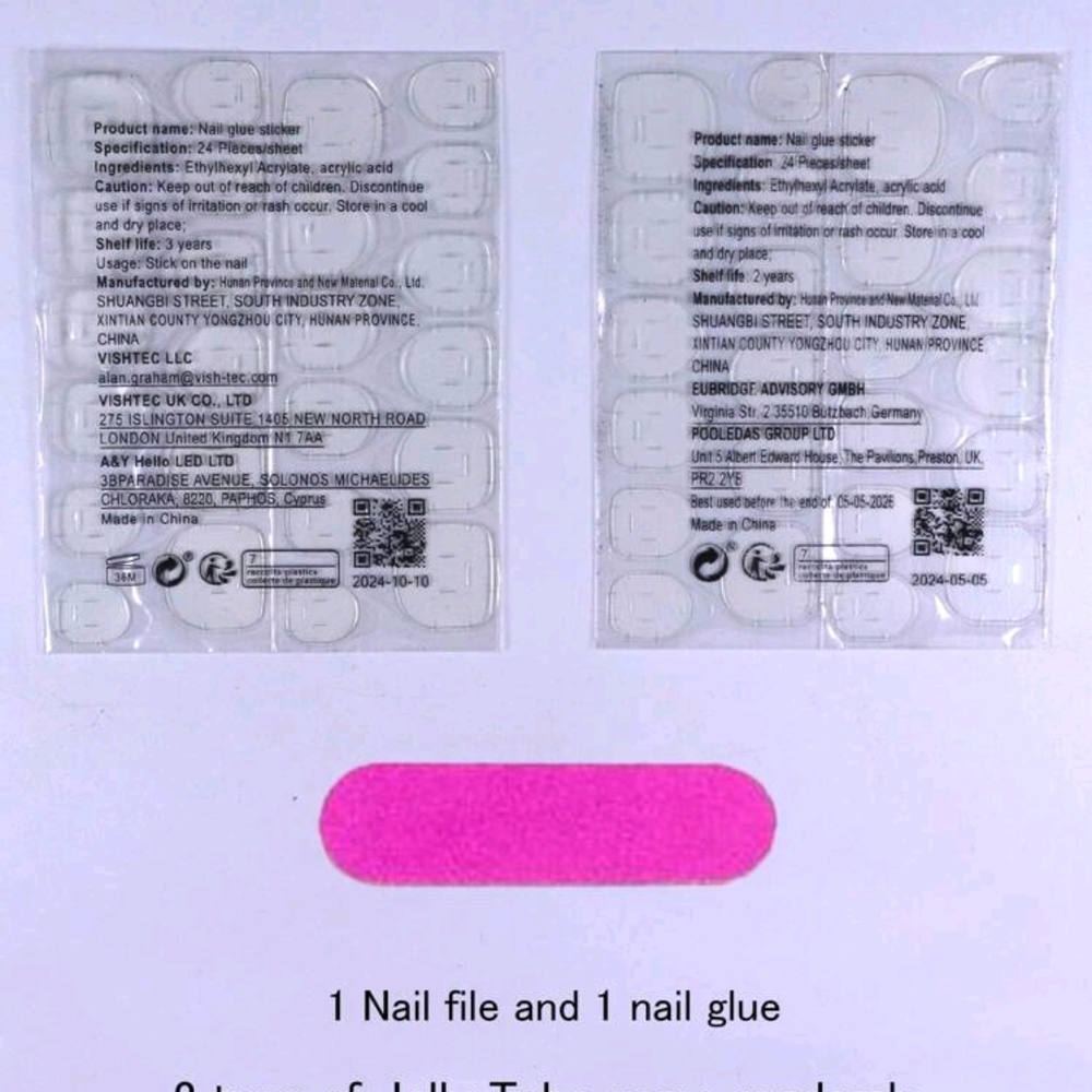 💕 $4 Bundle 24 pc.DIY-Professional Reusable Press On Toenails - Picture 2 of 4
